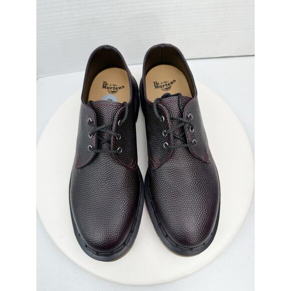 DR. MARTENS 1461 Womens Size 8 Pebble Grain Oxblood Brown Derby  Loafers Shoes - Picture 3 of 11
